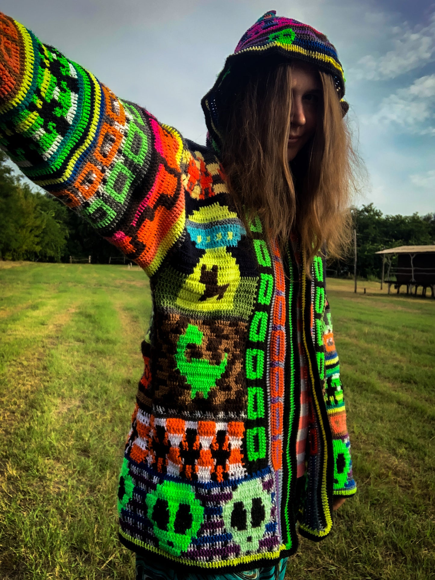 Crochet Alien Coat - MADE TO ORDER