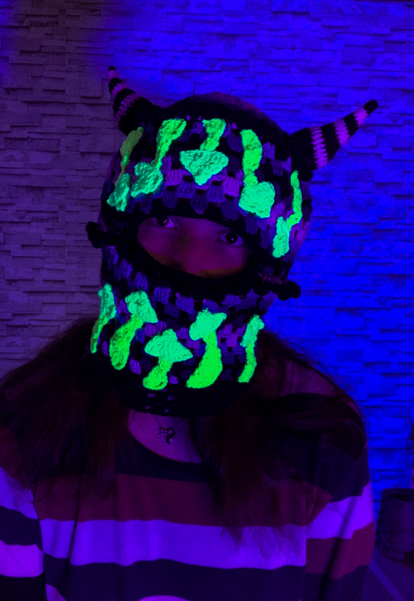 Crochet Mushroom Mask - MADE TO ORDER