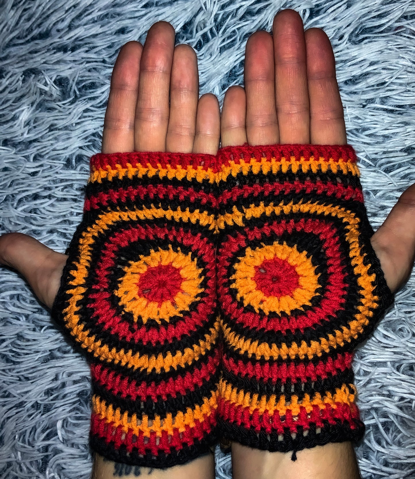 Crochet Orange Gloves - MADE TO ORDER