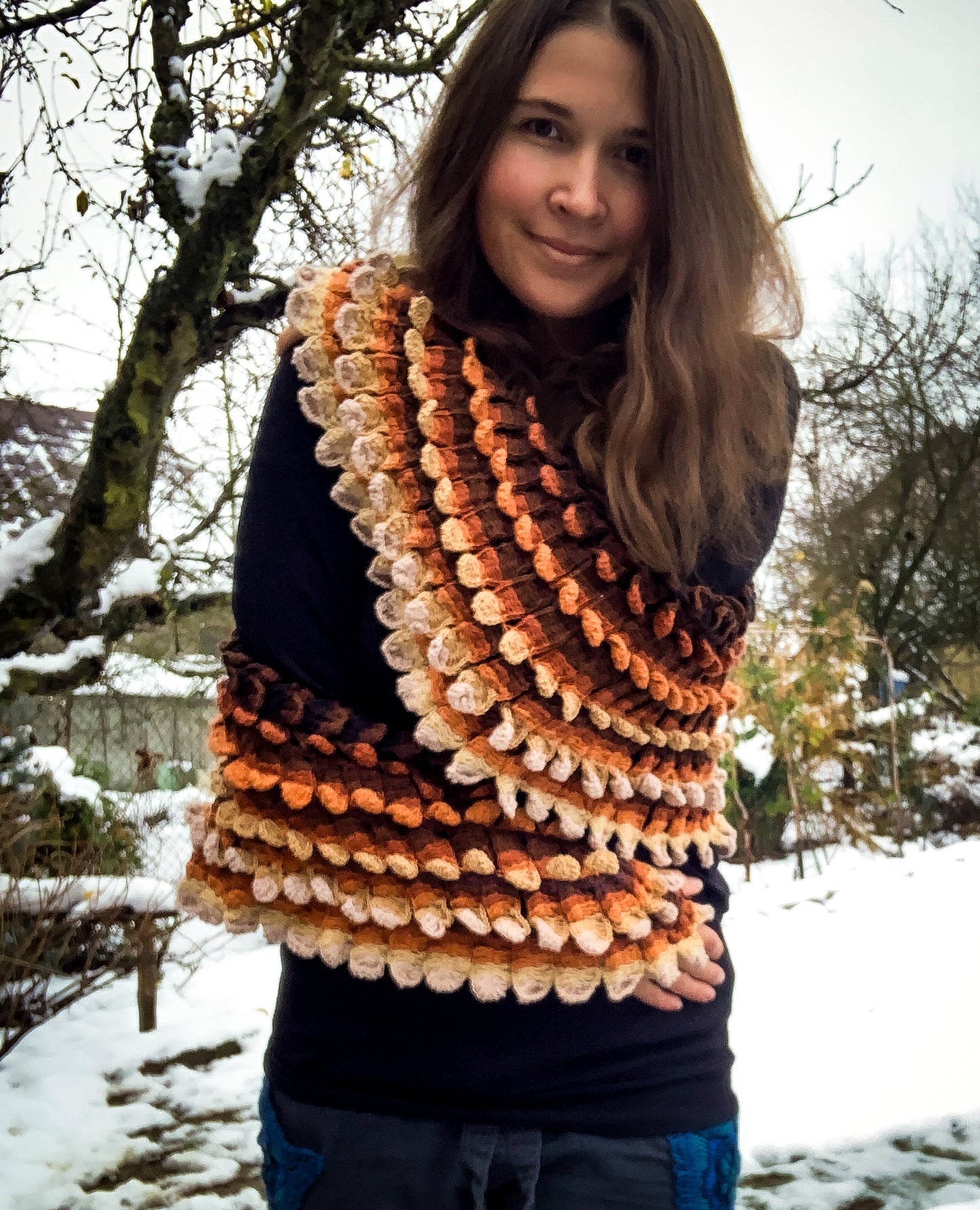 Crochet Dragon Scale Shawl - MADE TO ORDER