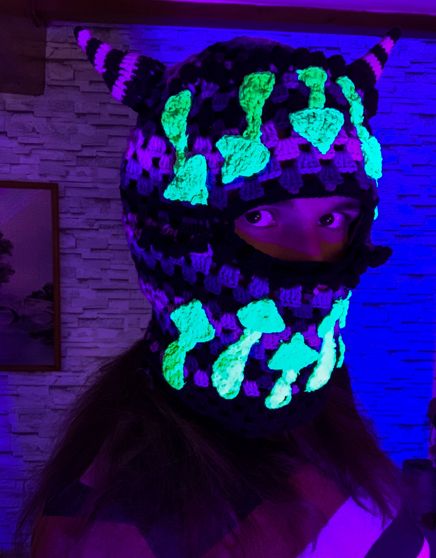 Crochet Mushroom Mask - MADE TO ORDER