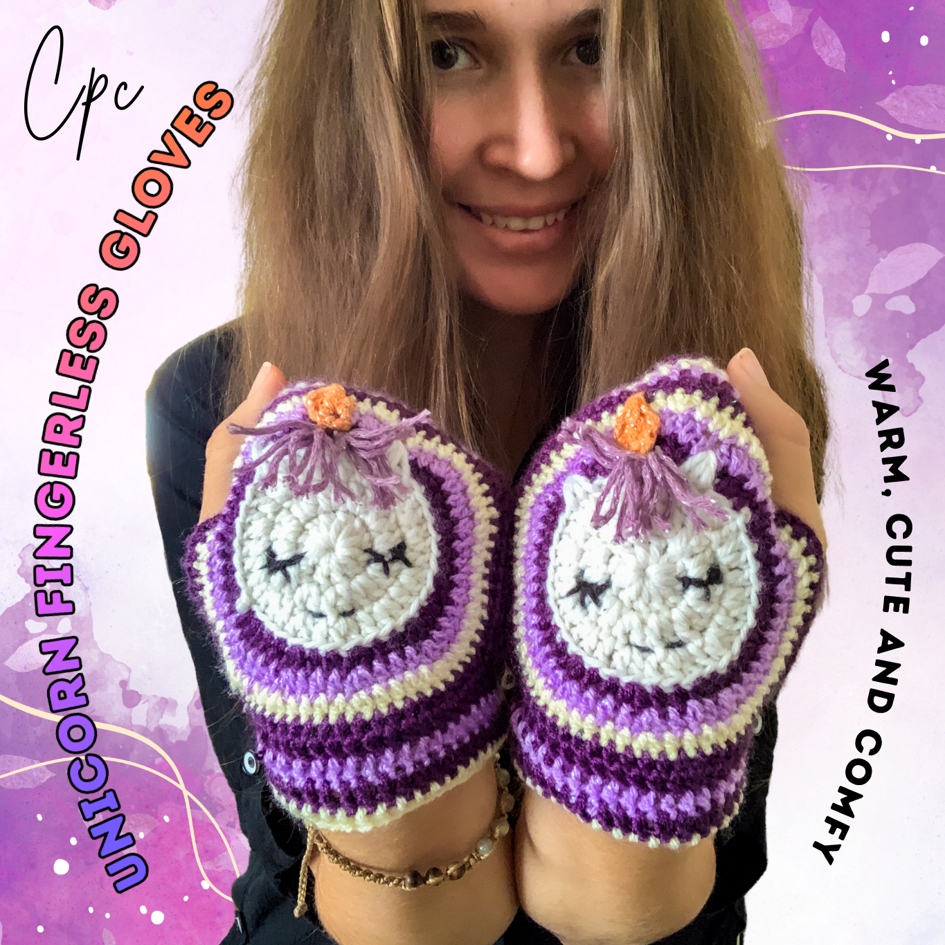Crochet Unicorn Gloves - MADE TO ORDER