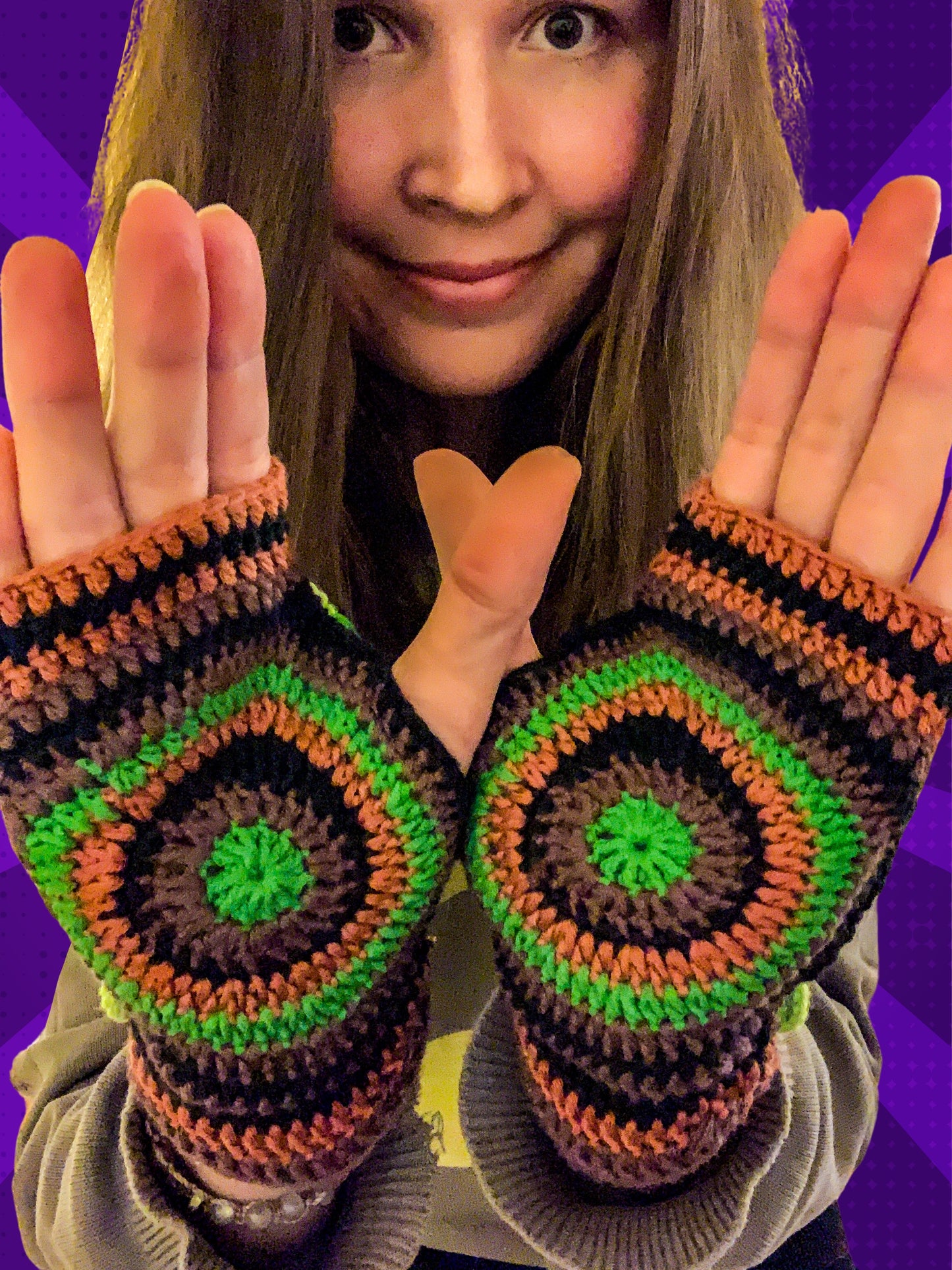 !POPULAR! Crochet Amanita Fingerless Gloves