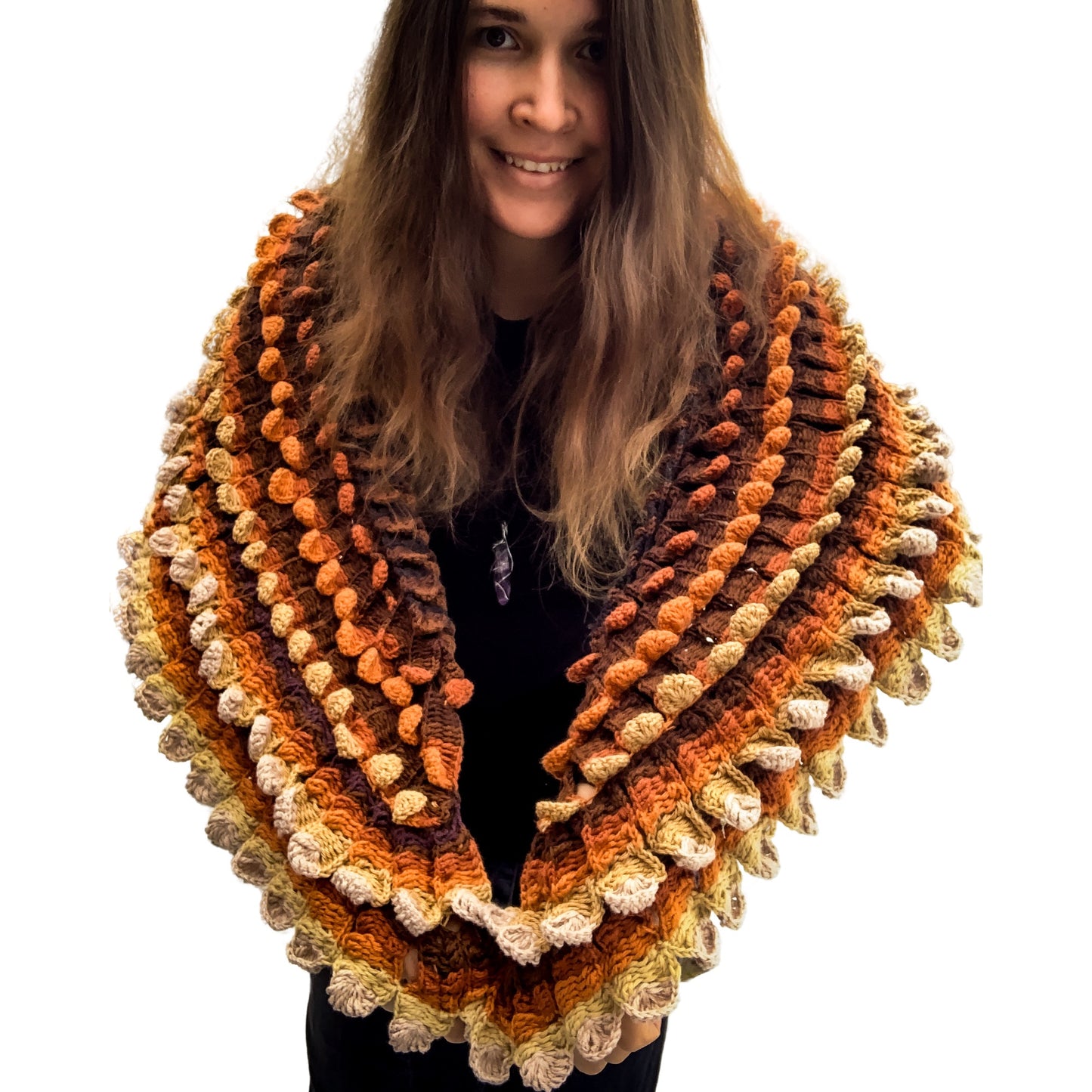 Crochet Dragon Scale Shawl - MADE TO ORDER