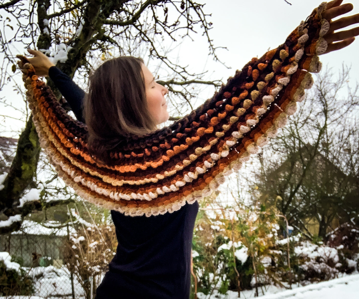 Crochet Dragon Scale Shawl - MADE TO ORDER