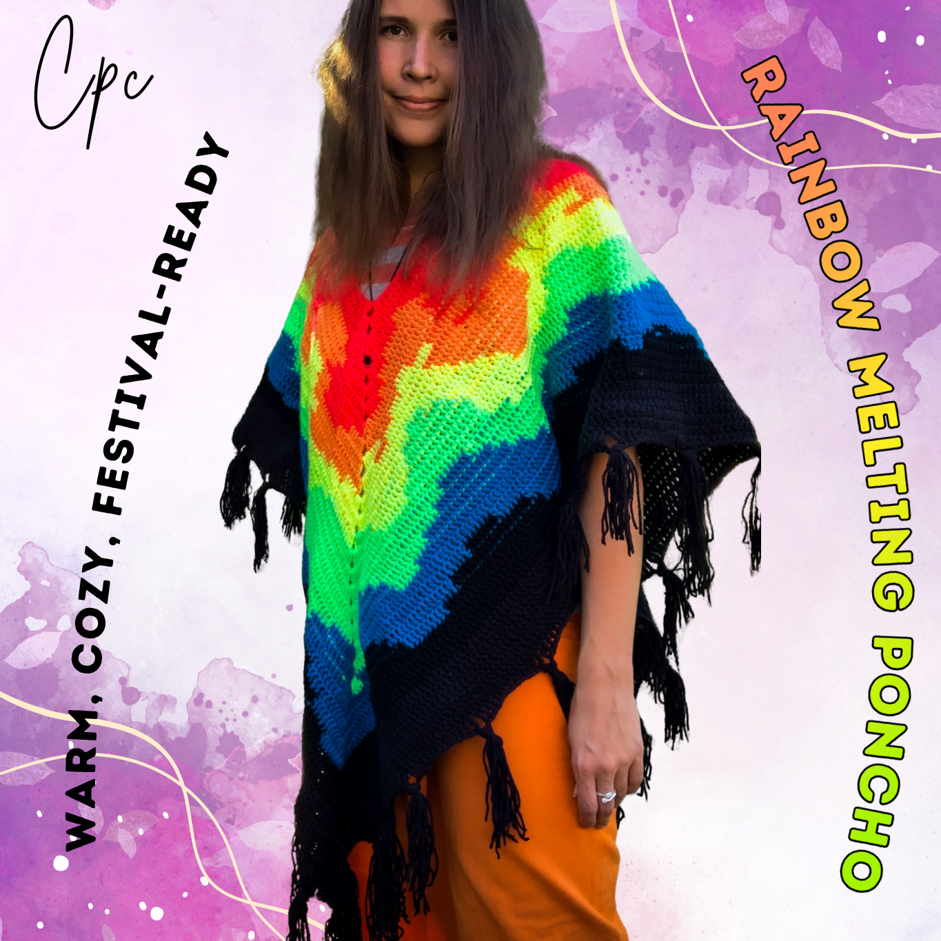 Rainbow Melting Poncho