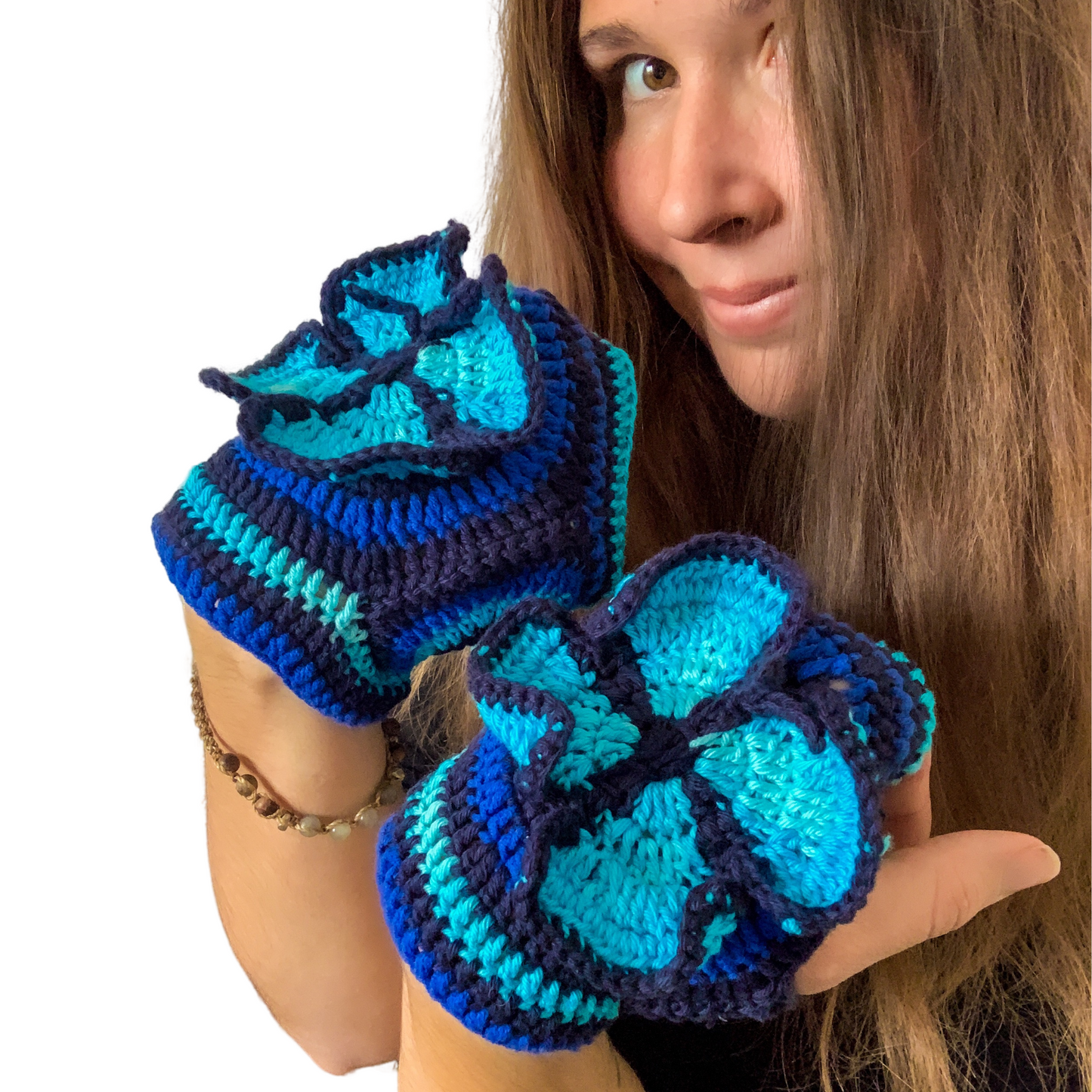 Crochet Butterfly Gloves - MADE TO ORDER