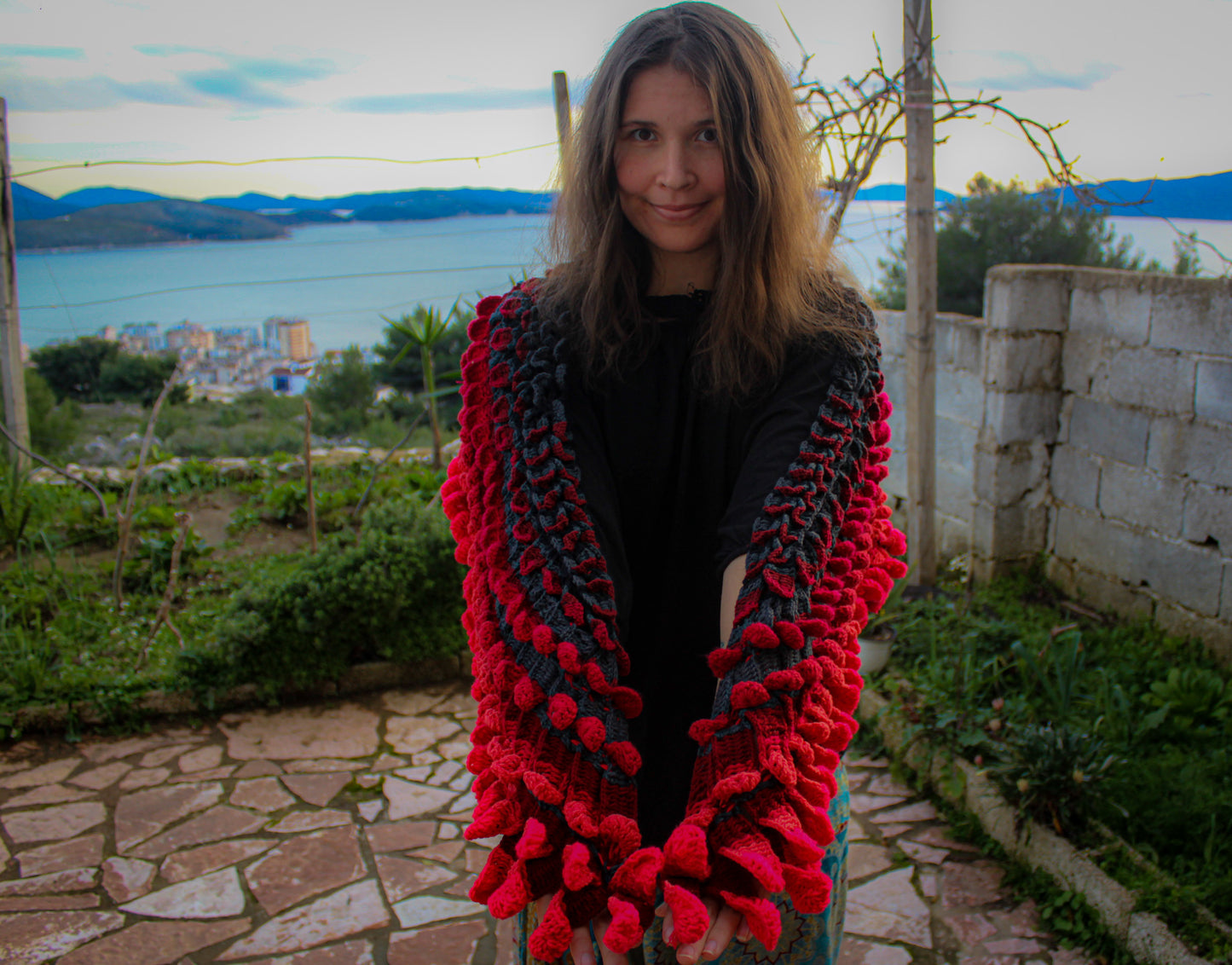 Crochet Dragon Scale Shawl - MADE TO ORDER