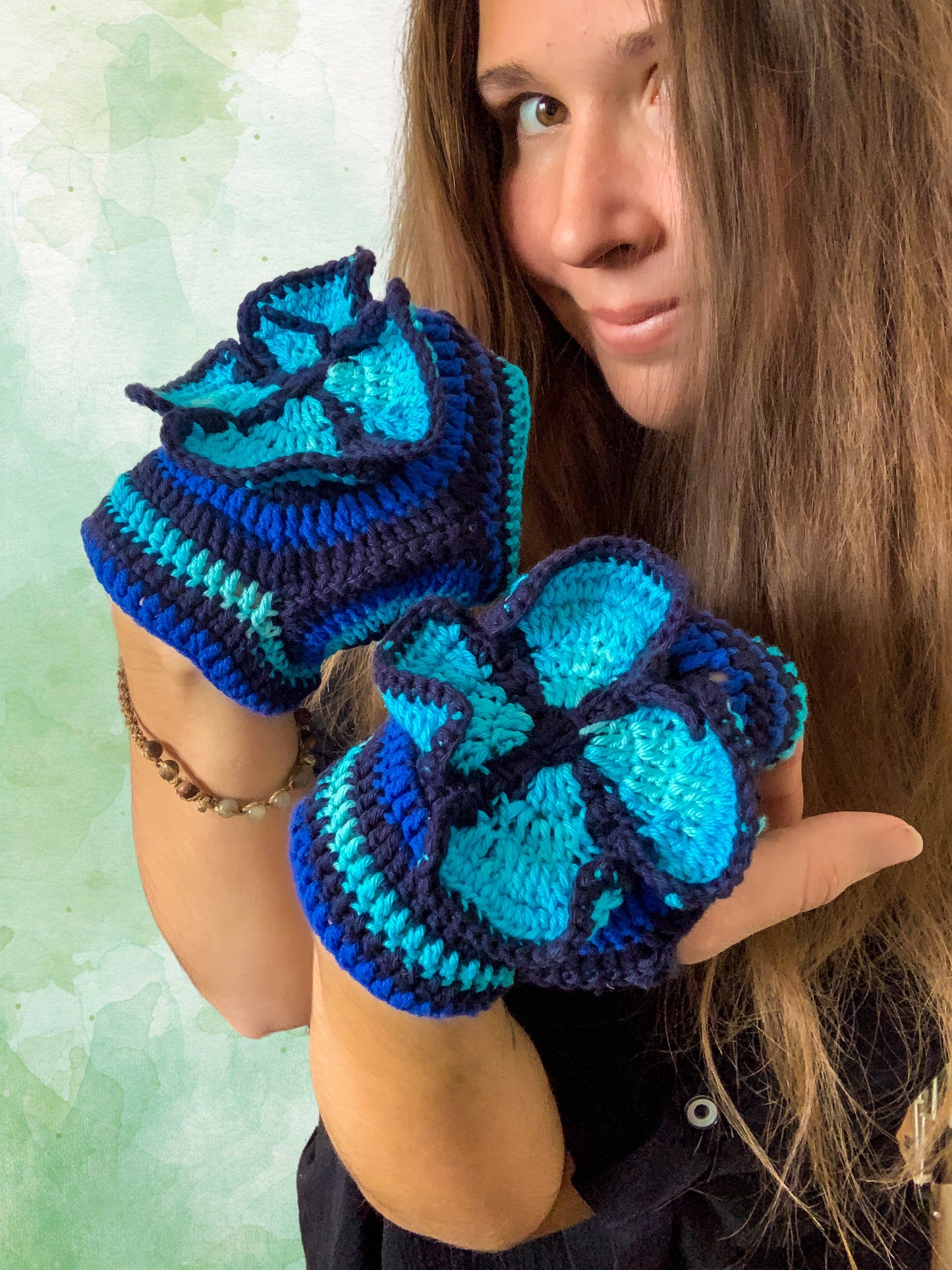 Crochet Butterfly Gloves - MADE TO ORDER
