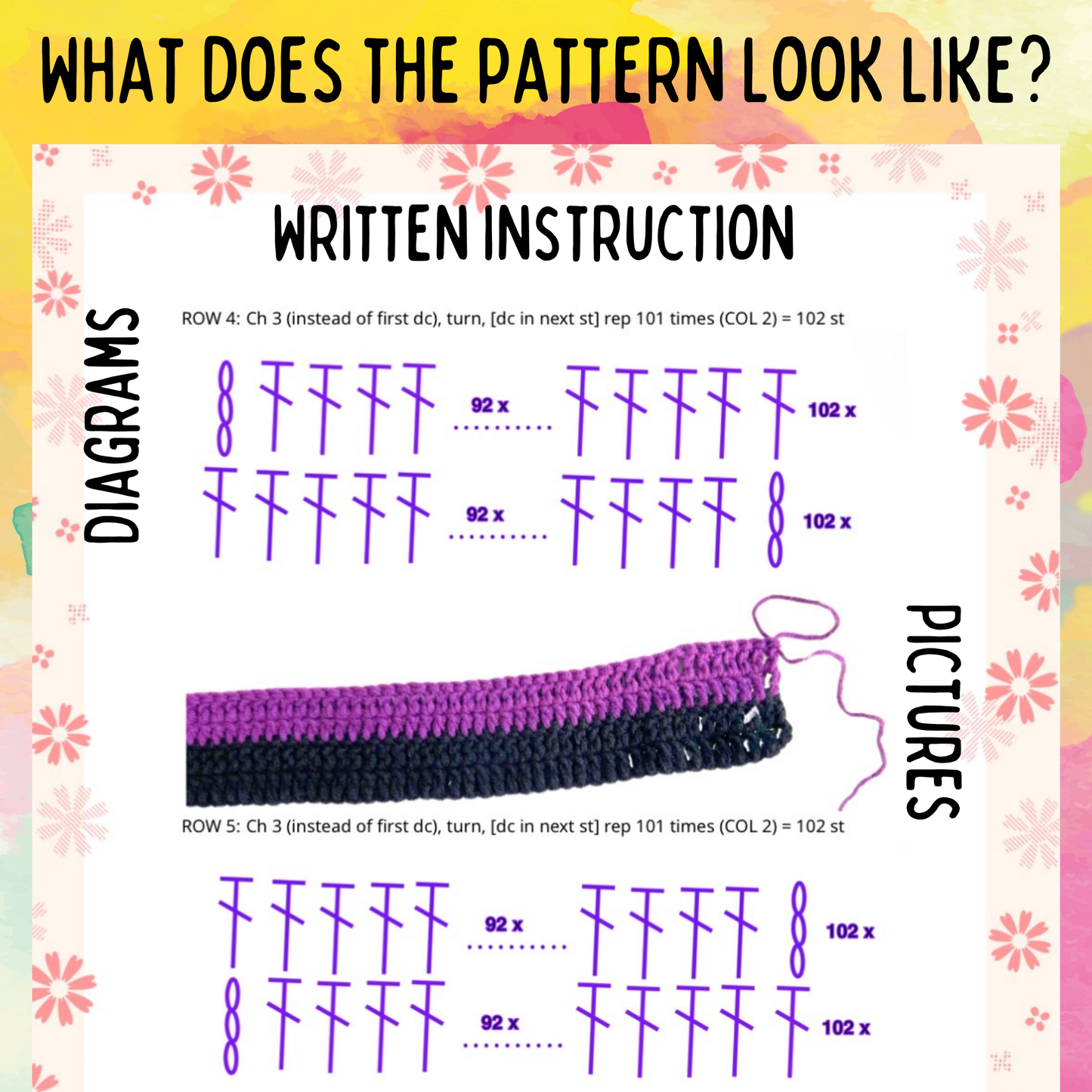 Rainbow Top - PDF Written Pattern