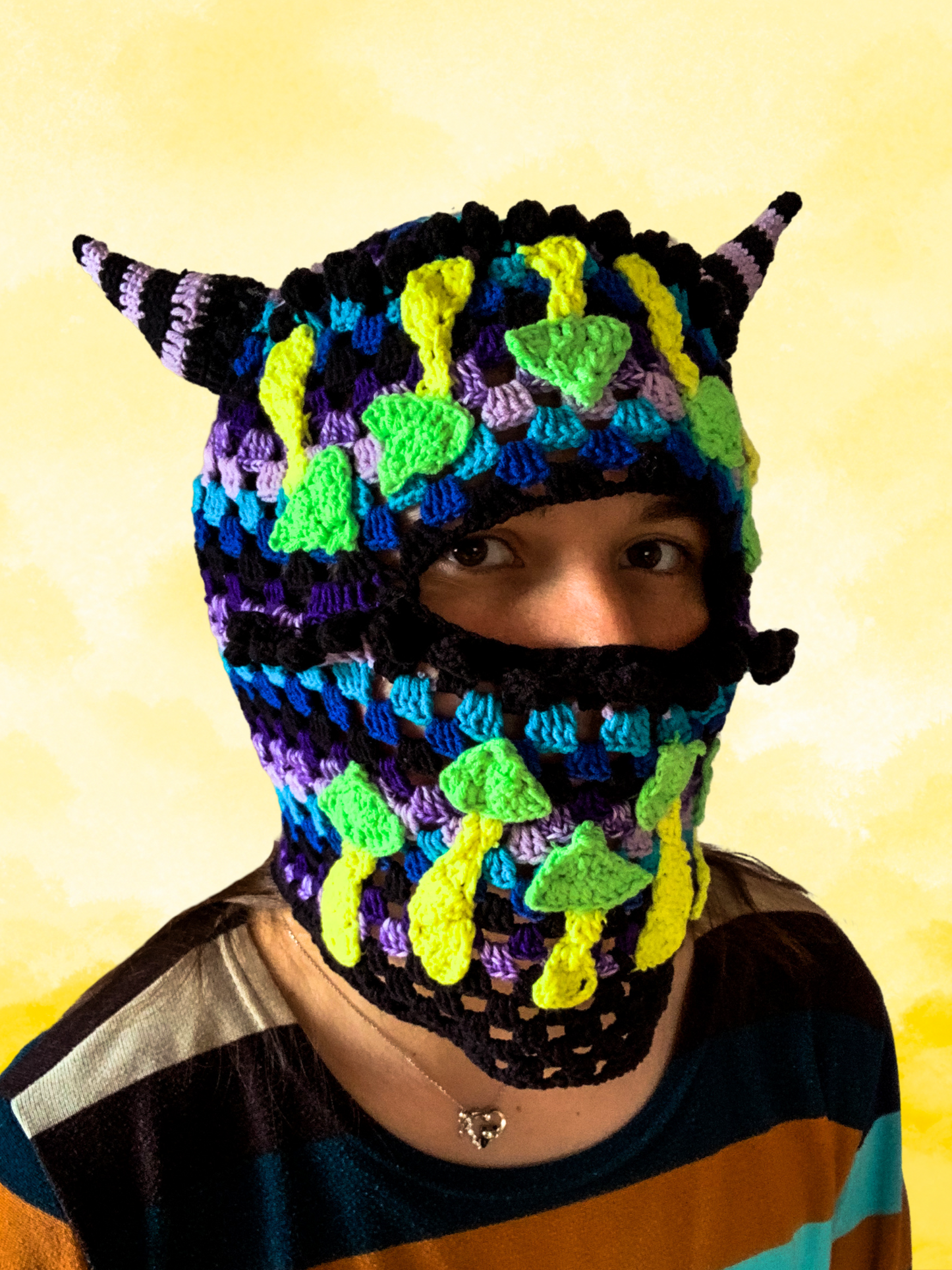 Crochet Mushroom Mask - MADE TO ORDER