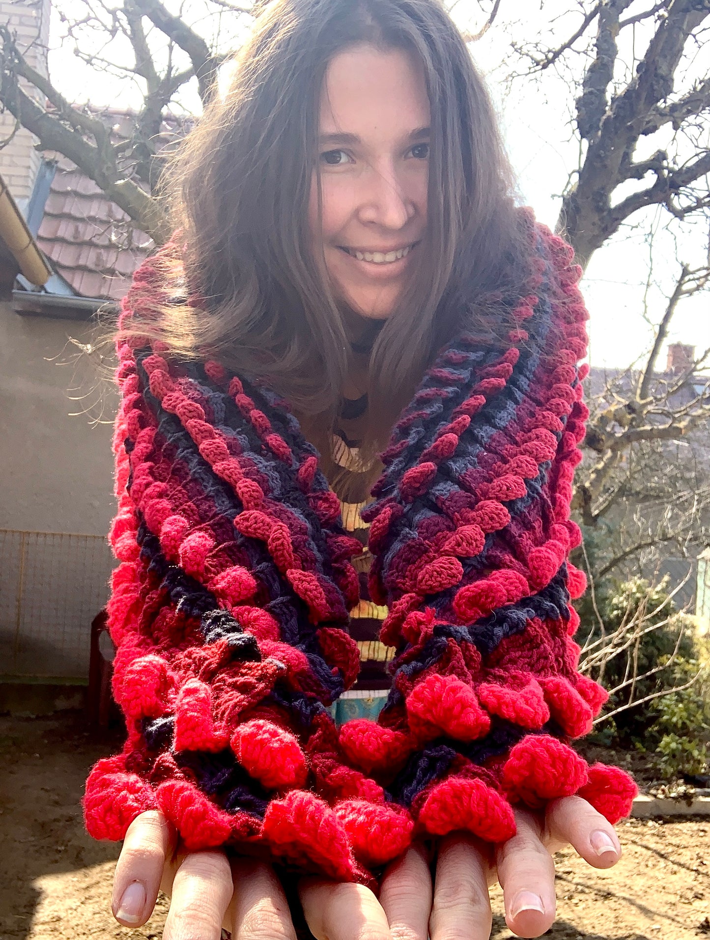 Crochet Dragon Scale Shawl - MADE TO ORDER