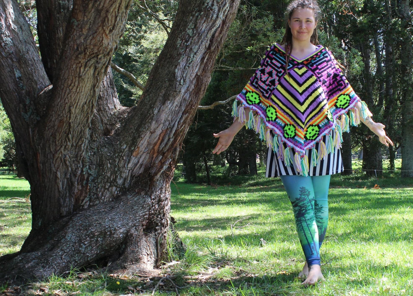 Crochet Alien/Mushroom Poncho - MADE TO ORDER