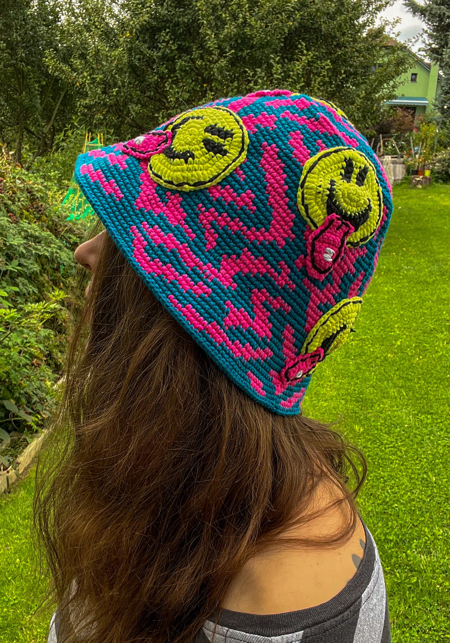 !POPULAR! Crochet Emoji Bucket Hat - MADE TO ORDER