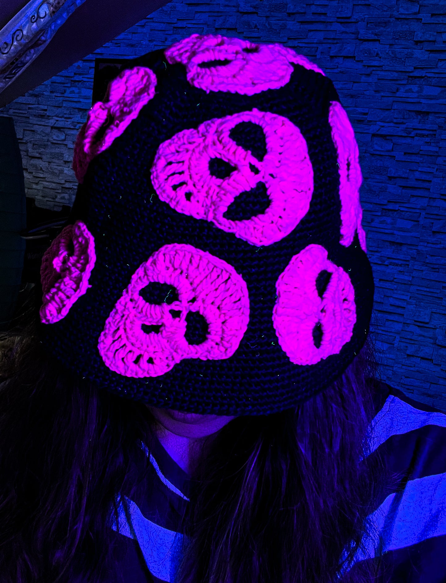 Crochet Skull Bucket Hat
