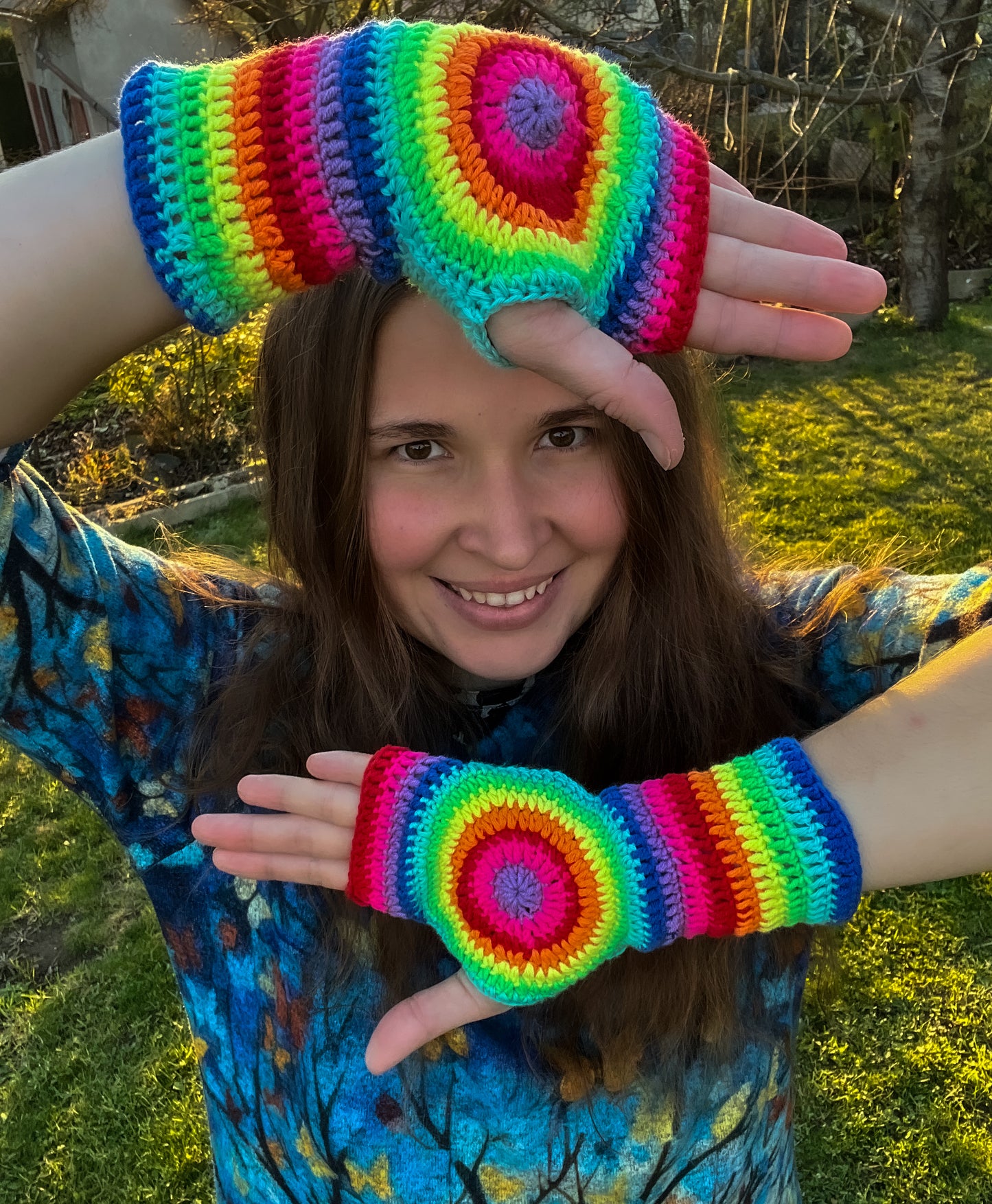 !POPULAR! Crochet Emoji Fingerless Gloves