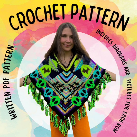 Crochet Alien Poncho - PDF Written Pattern