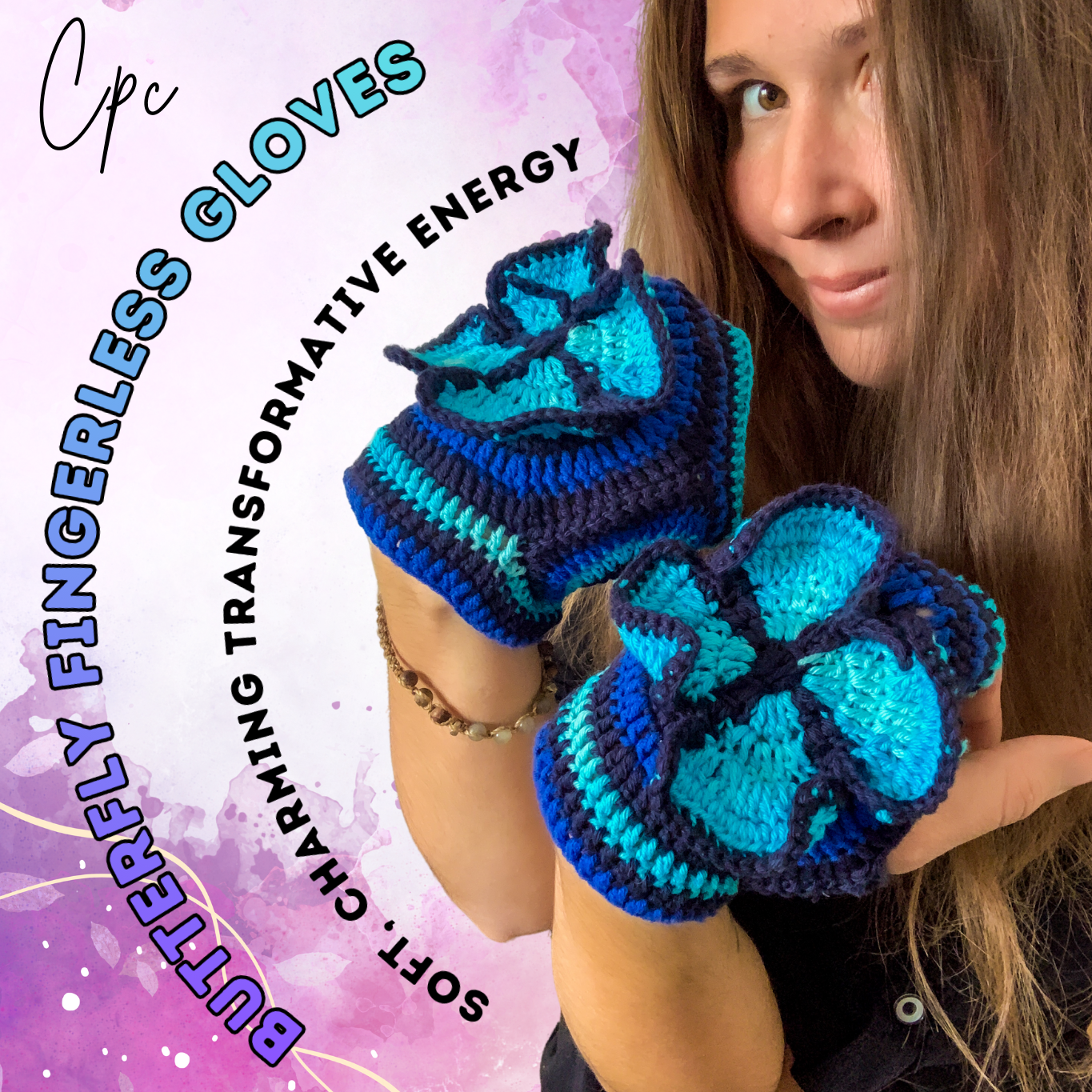 Crochet Butterfly Gloves - MADE TO ORDER