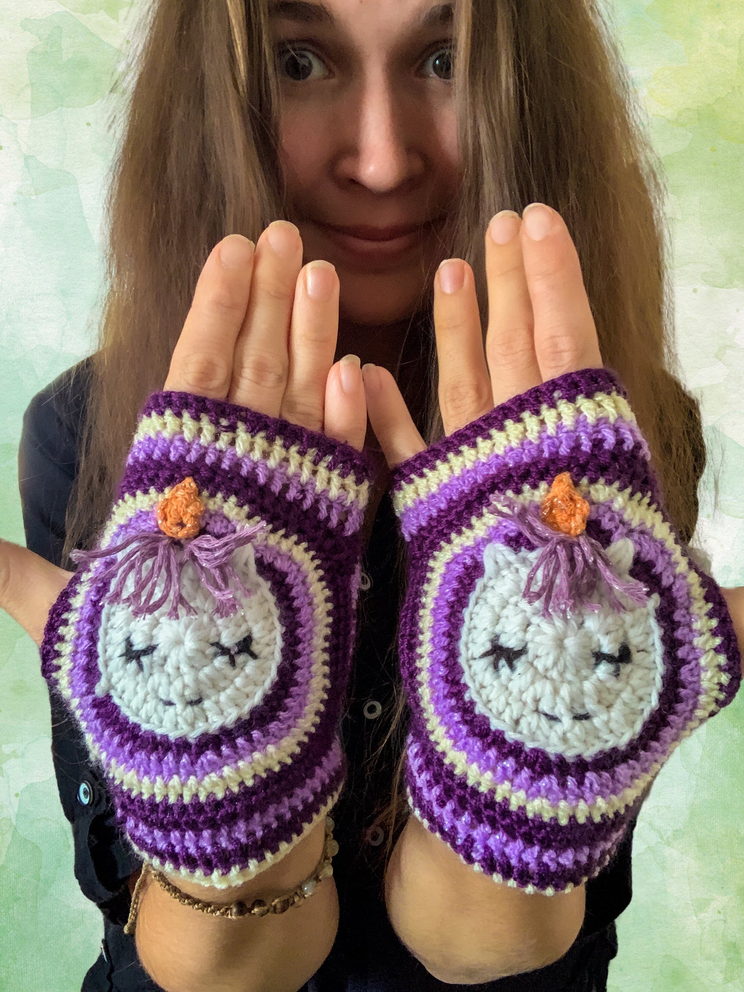 Crochet Unicorn Gloves - MADE TO ORDER