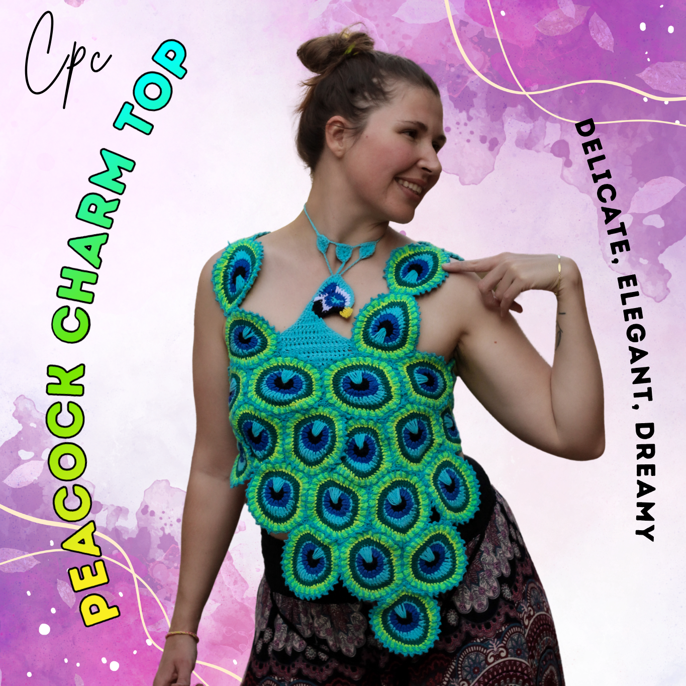 Peacock Charm Top