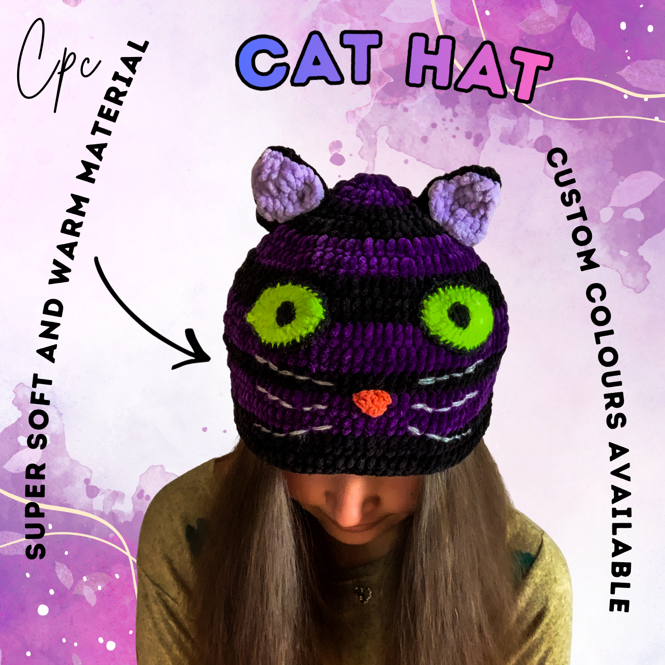 Crochet Cat Set - Hat / Gloves - MADE TO ORDER