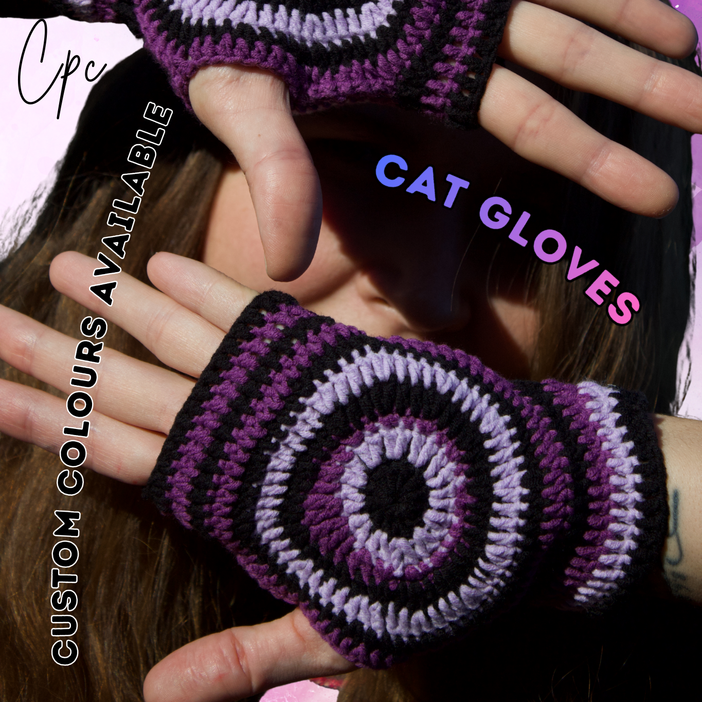 Crochet Cat Set - Hat / Gloves - MADE TO ORDER