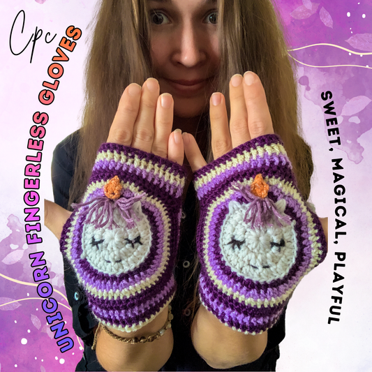 Crochet Unicorn Gloves - MADE TO ORDER