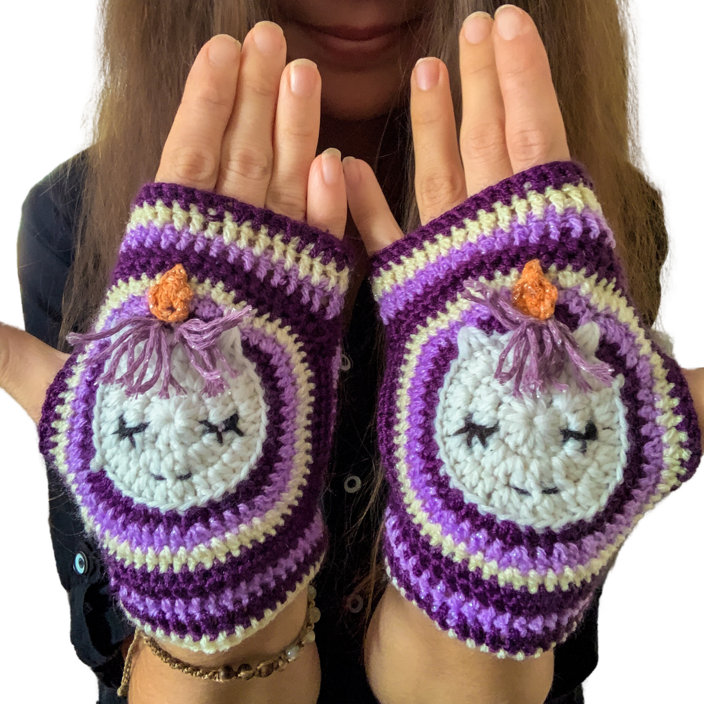 Crochet Unicorn Gloves - MADE TO ORDER