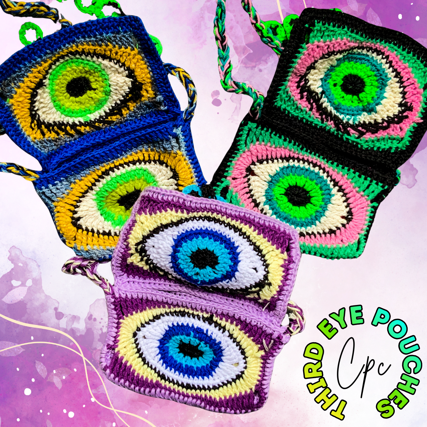 !POPULAR! Crochet Third Eye Pouches - AVAILABLE NOW