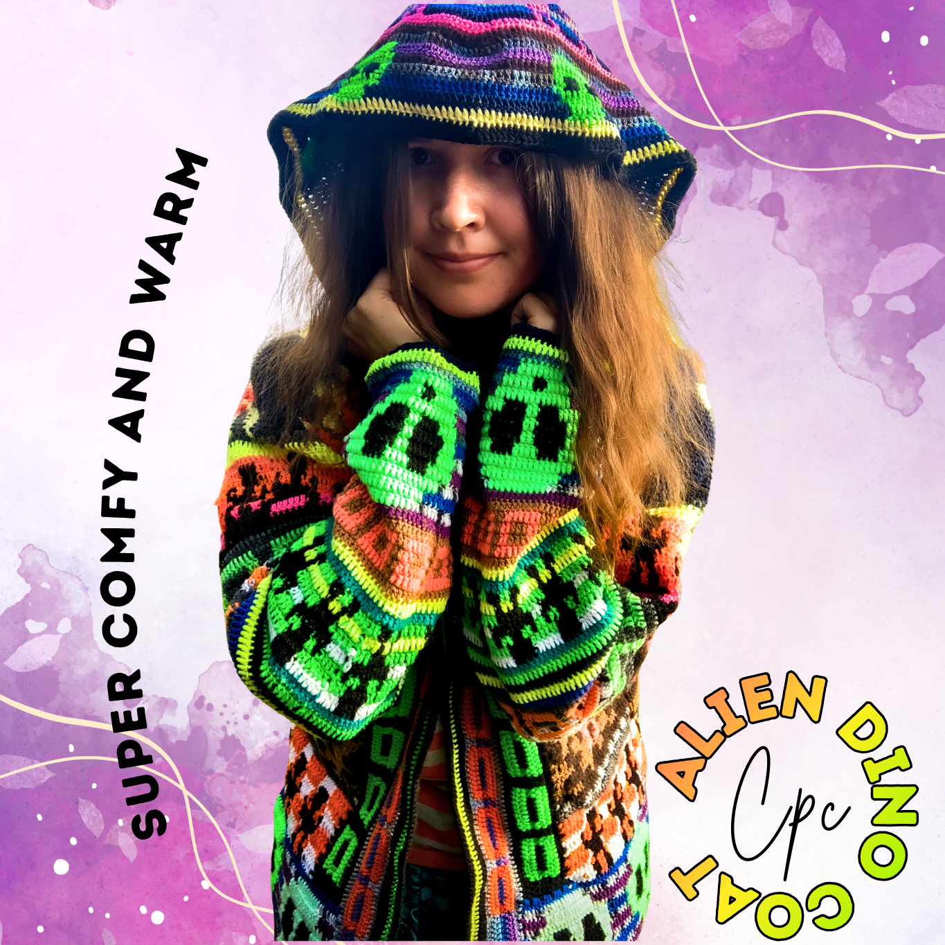 Crochet Alien Dino Coat - MADE TO ORDER