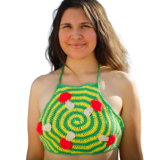 Crochet Spiral Mushroom Top - AVAILABLE NOW