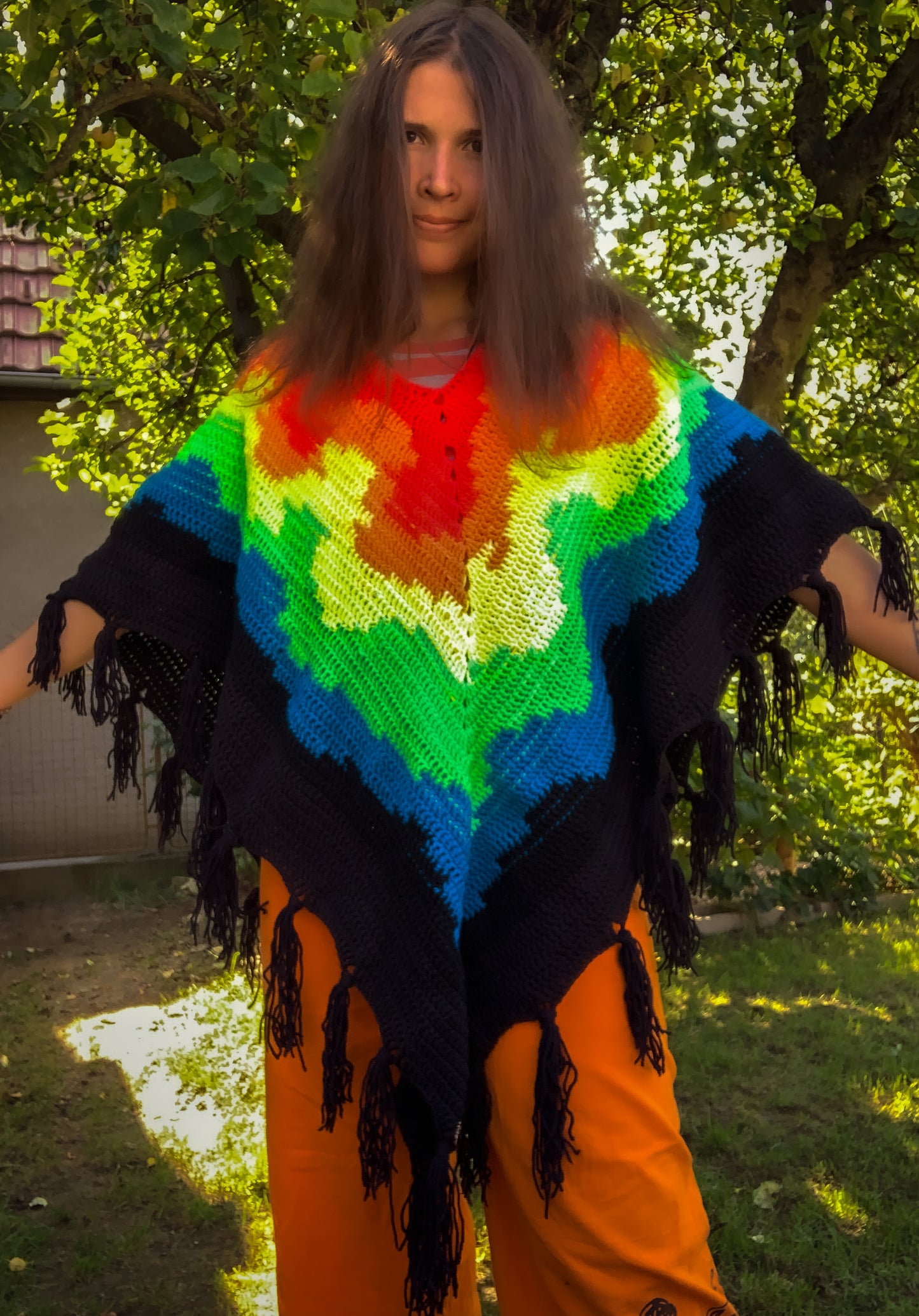 !AVAILABLE NOW! Rainbow Poncho