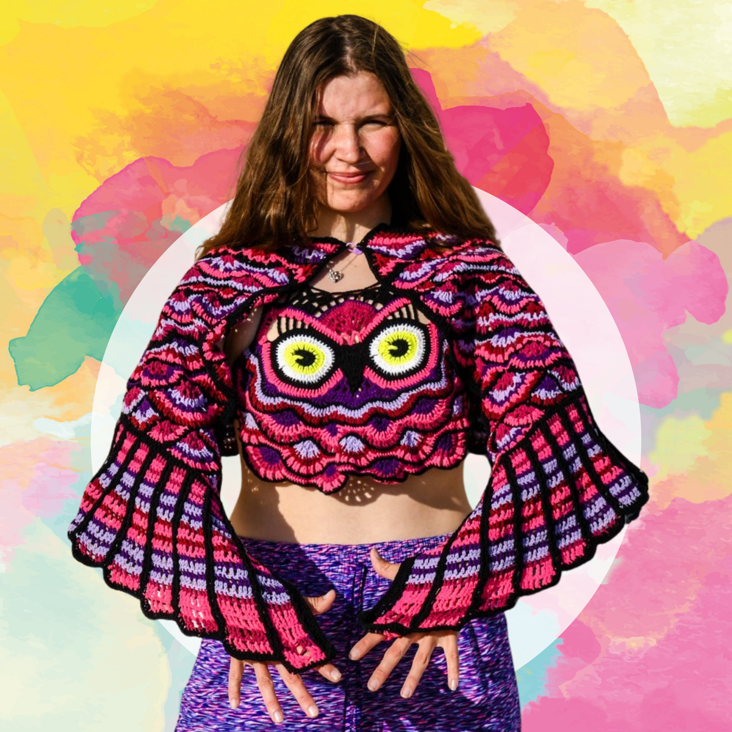 Crochet Owl Top + Wings PDF Written Pattern