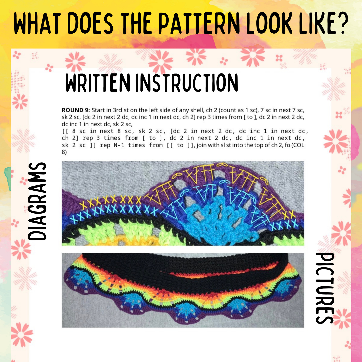 Crochet Owl Top + Wings + Skirt PDF Written Pattern
