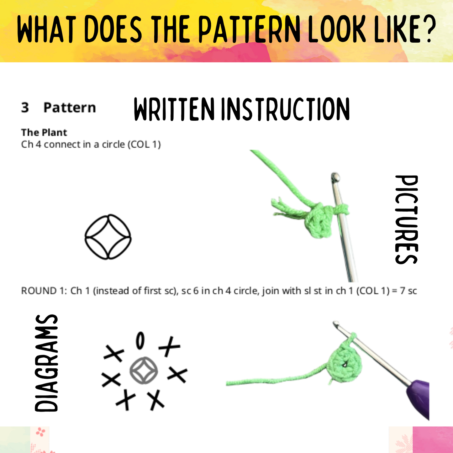 Crochet Pitcher Plant - PDF Written Pattern