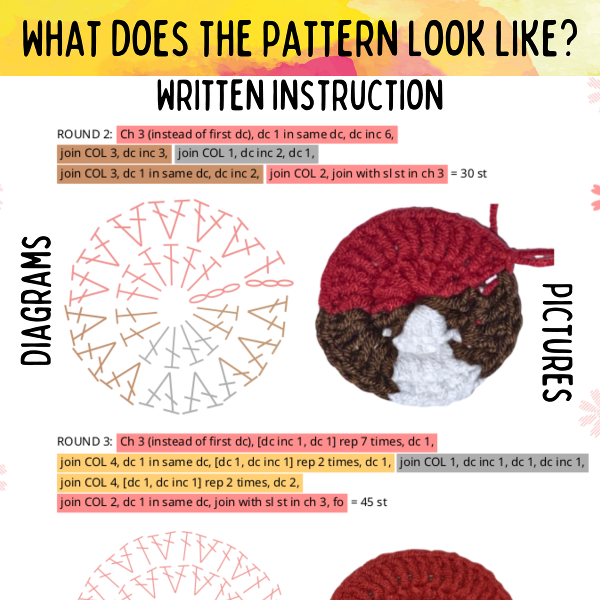 Crochet Amanita Gloves - PDF Written Pattern
