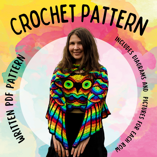 Crochet Owl Top + Wings PDF Written Pattern