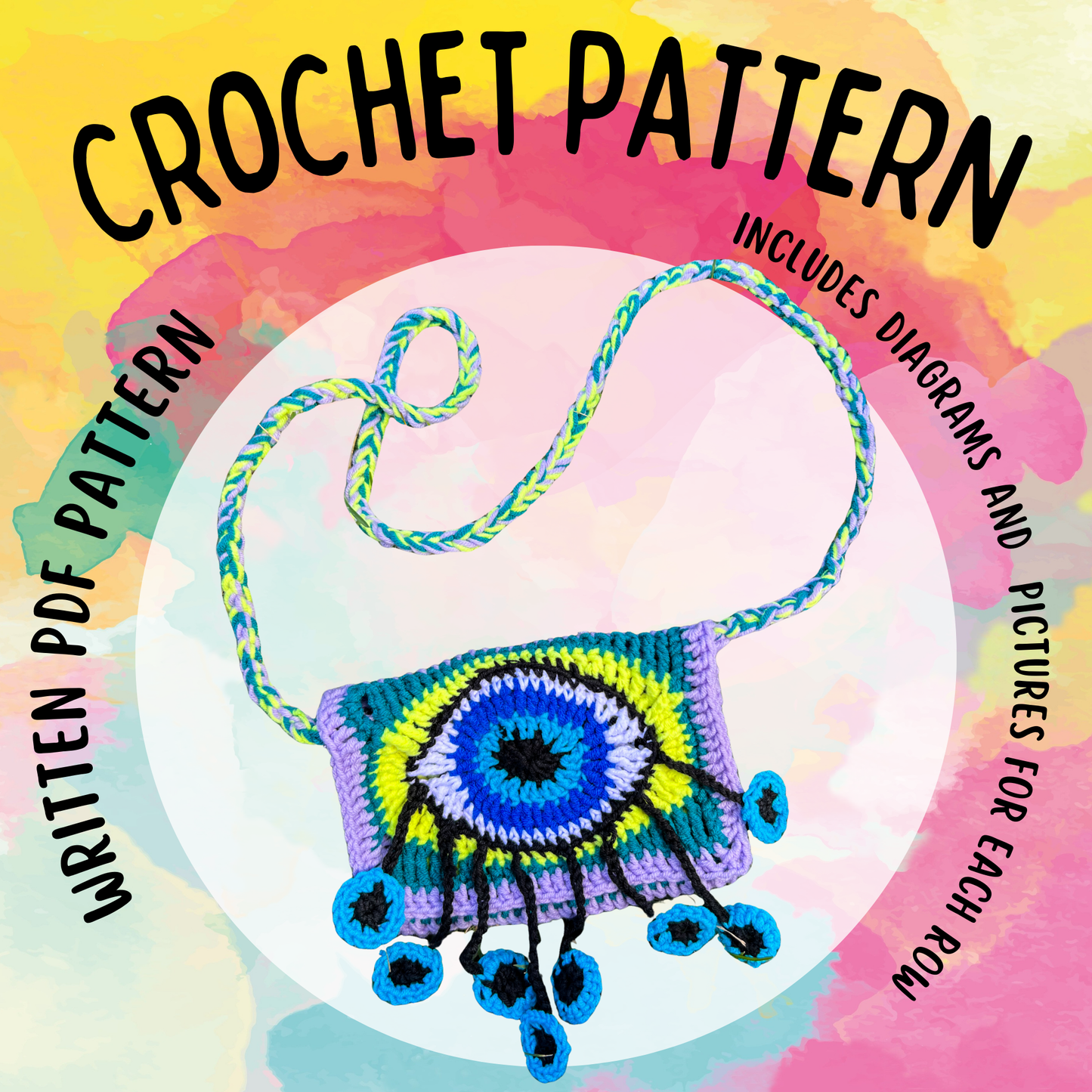 Crochet Third Eye Pouch - PDF Written Pattern