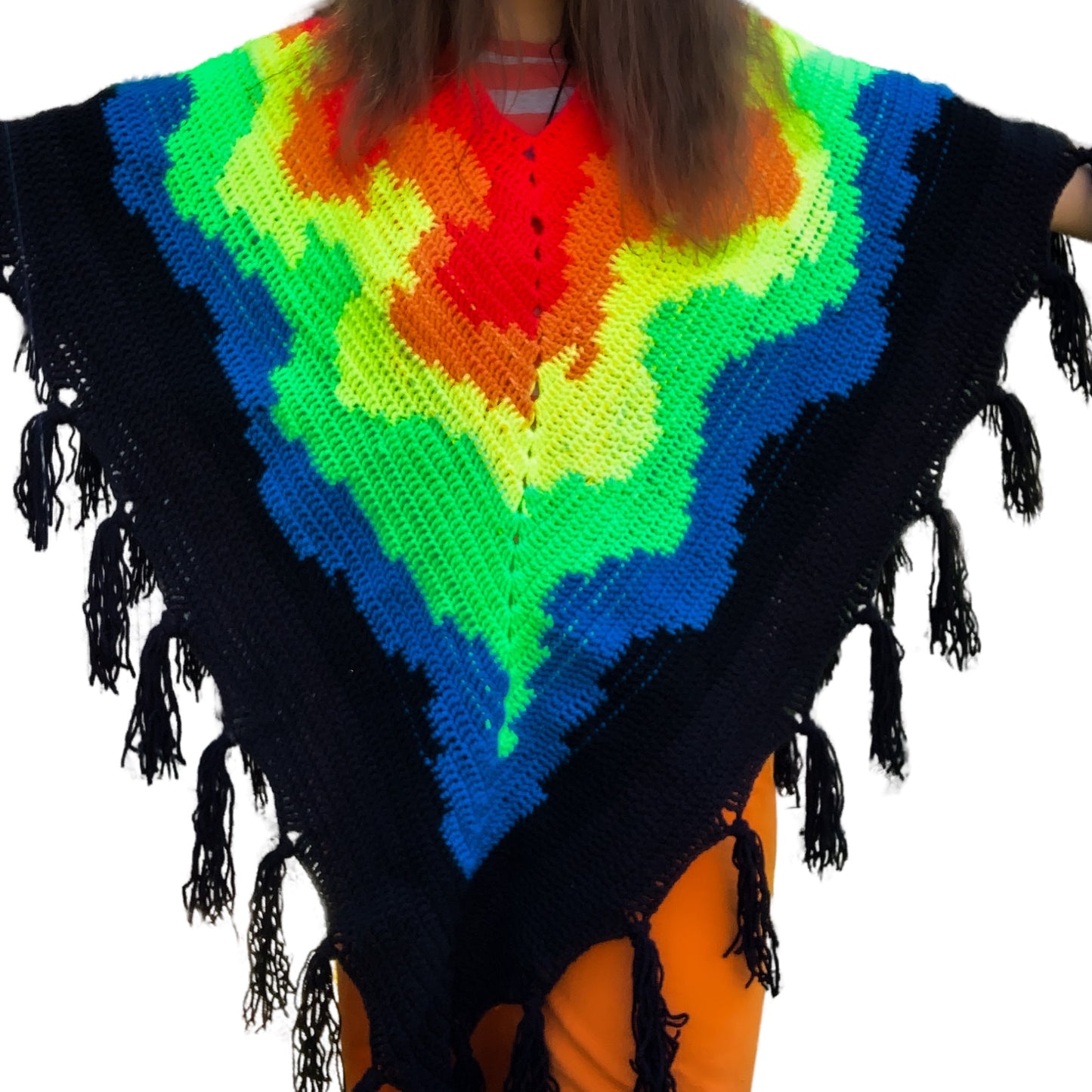 Crochet Rainbow Poncho - AVAILABLE NOW