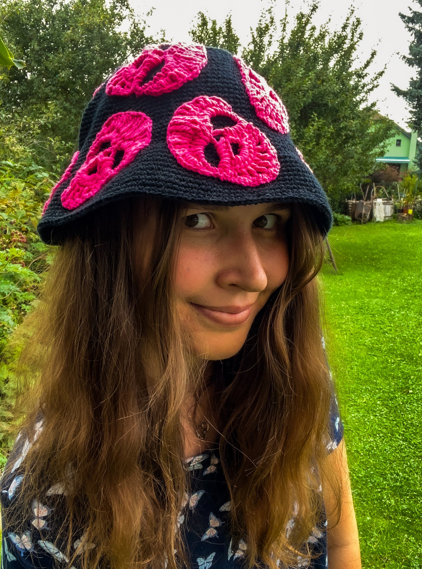 Crochet Skull Bucket Hat
