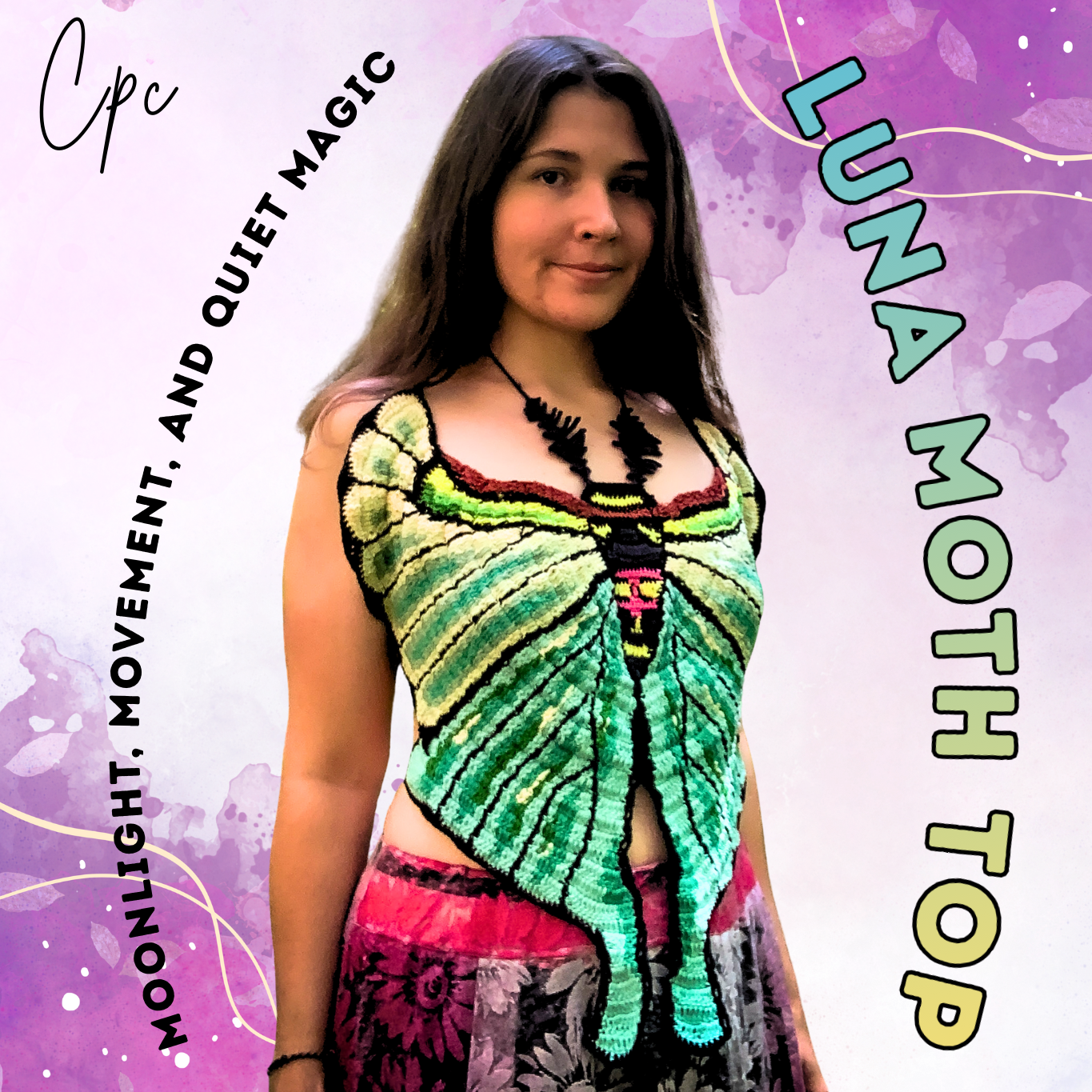 Crochet Luna Moth Top - MADE TO ORDER