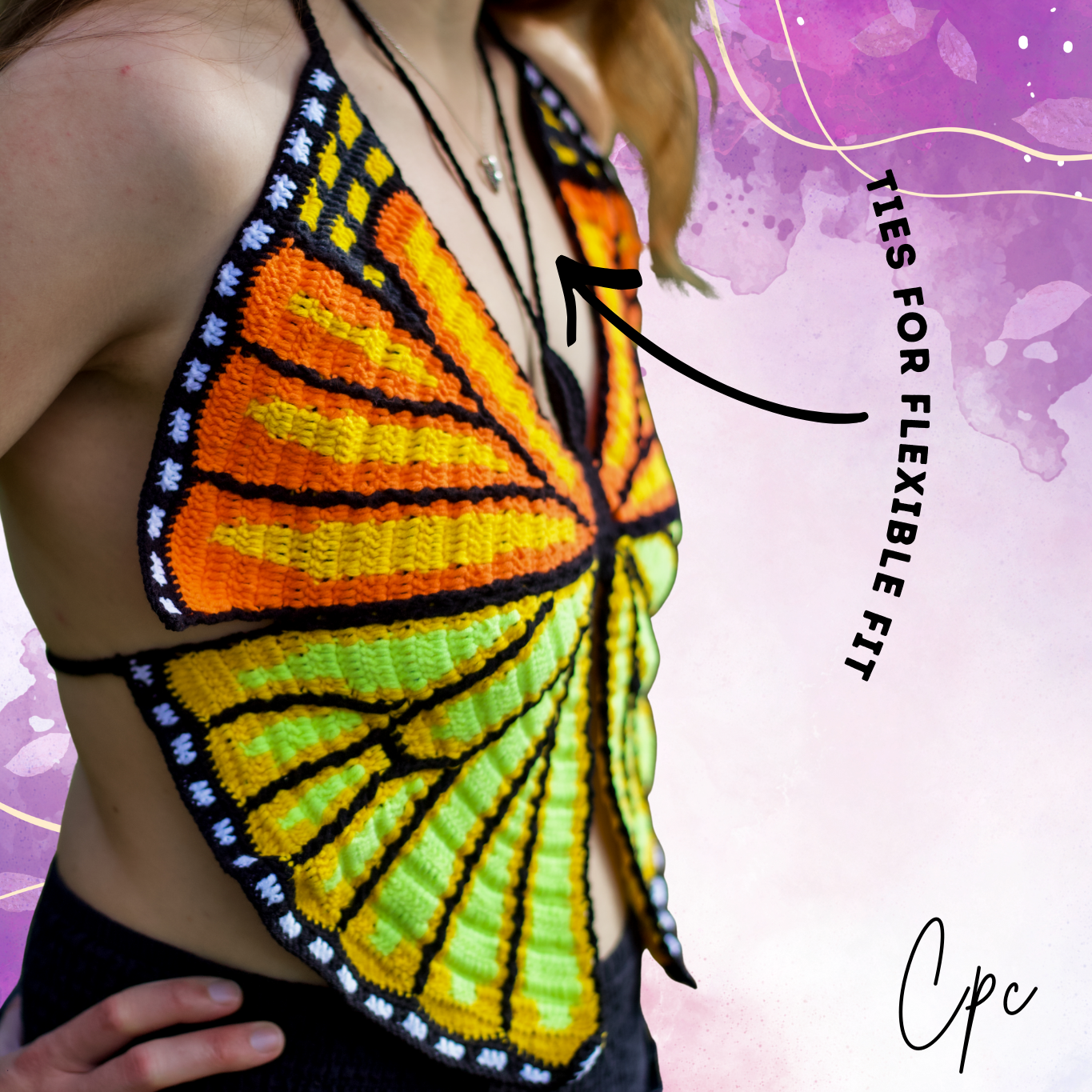 Crochet Monarch Butterfly Top