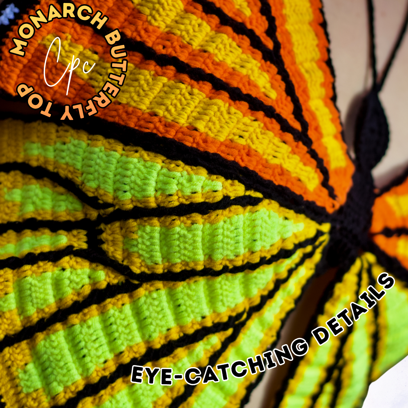 Crochet Monarch Butterfly Top